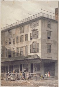 伦敦市比林斯盖特市场的景象，有鱼和篮子的人，1811年 作者 乔治·谢泼德