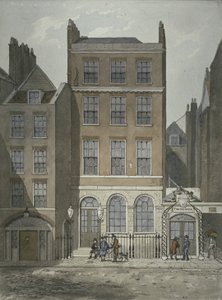查看Snow&39;s Banking House和Twining的茶商，Strand，Westminster，1810 作者 乔治·谢泼德