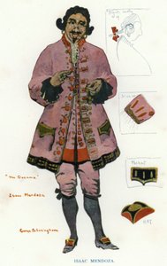 Sheridan的《Duenna》：Isaac Mendoza（彩色平板）。 作者 乔治·谢林汉姆