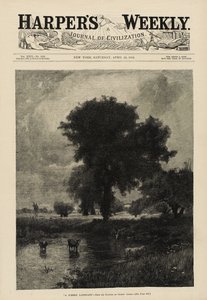 池中的牛（夏日风景）（4月22日，哈珀周刊封面） 作者 乔治·斯尼尔因内斯