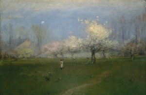 Spring Blossoms，Montclair，New Jersey，c.1891 作者 乔治·斯尼尔因内斯