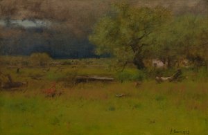 逝去的风暴 1892 年（布面油画） 作者 乔治·斯尼尔因内斯
