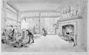 1828年，新门街的桑德先生的咖啡和饮食馆的厨房