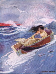 从乔治·艾伦和1929年的Unwin出版的“英雄”中，远离大海，漂浮在母亲和婴儿身上 作者 乔治·索珀
