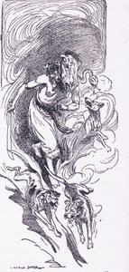 Brimo the wild witch huntress, from The Heroes published by George Allen and Unwin 1929 (litho)