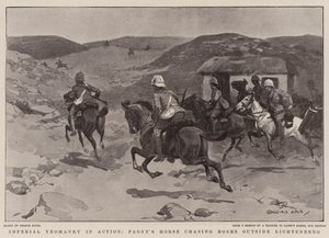 帝国Yeomanry在行动，Paget的马追逐Lichtenberg之外的Boers
