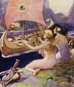 Jason and the Argonauts: The Sirens (colour litho) 作者 乔治·索珀