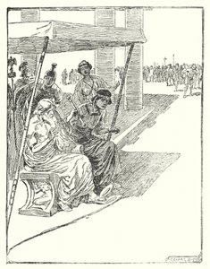 珀尔修斯：“它落在了阿克里修斯的脚下”（石版画） 作者 乔治·索珀