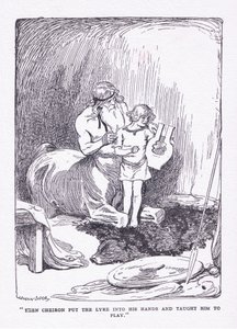 Cheiron把里拉琴放到了他的手中，并由乔治·艾伦和1929年的Unwin出版的“英雄联盟”发挥了作用 作者 乔治·索珀