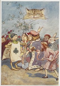 柴郡猫和其他人一起看着爱丽丝和纸牌刽子手 作者 乔治·索珀