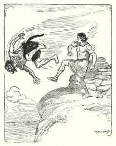 Theseus: "He kicked him over the cliff into the sea" (litho) 作者 乔治·索珀