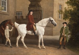 威廉·亨利·卡文迪什·本廷克（William Henry Cavendish Bentinck）的详细信息，波特兰第三公爵在维尔贝克修道院骑马马厩前，1766-7