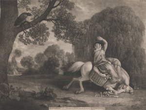 Farmers Wife和Raven，由艺术家，酒吧雕刻。 1788年（另见123112） 作者 乔治·斯塔布斯