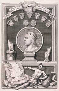 Egbert (d.839) King of the West Saxons, First Monarch of all England, engraved by the artist (engraving) 作者 乔治·维尔图