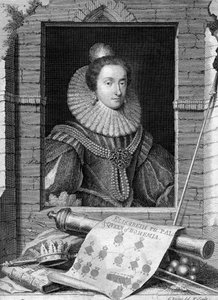 波西米亚的伊丽莎白（Elizabeth of Bohemia），c1700-1750年。 作者 乔治·维尔图