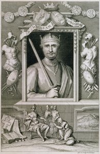 征服者威廉一世 (1027-87) 1066 年英格兰国王，由艺术家雕刻（雕刻） 作者 乔治·维尔图