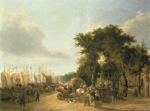 雅茅斯码头，1823年 作者 乔治·文森特