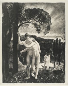 Amour，Men Like Gods系列，1923年（版画纸上的版画） 作者 乔治·韦斯利·贝洛斯