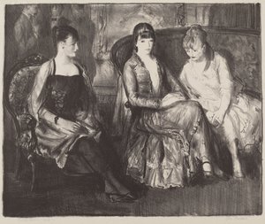 艾尔西、艾玛和马乔里，第二块石头，1921年。 作者 乔治·韦斯利·贝洛斯