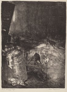 饥饿的狗，第二块石头，1916年。 作者 乔治·韦斯利·贝洛斯