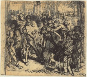 街头打架[直页]，1907年。 作者 乔治·韦斯利·贝洛斯