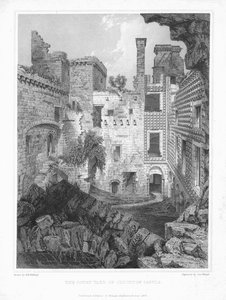 克里顿城堡庭院（C1847）。