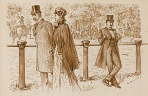 En Passant：多数民众赞助人Bounderson，不是吗？他应该被淹死作为一个rnPuppy !, Punch杂志，1892年7月23日（笔和棕褐色墨水在纸上）