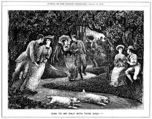 Increasing popularity of the Roller Skate. George du Maurier cartoon from Punch 作者 乔治·杜莫里耶