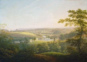 里士满附近的伊斯比修道院，约 1821-1854（布面油画） 作者 乔治小奎特
