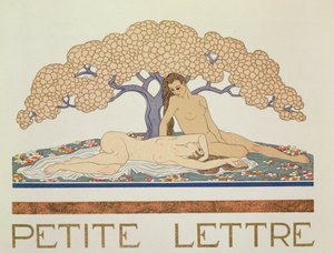 女性裸体，保罗-瓦莱里（Paul Valery，1871-1945 年）1923 年创作的《神话》插图（pochoir 印刷品）