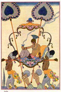 印度，选自《香水的艺术》，1912 年出版。1912 年（pochoir 印刷品） 作者 乔治理发师