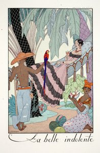 《La Belle Indolente》，选自《Falbalas et Fanfreluches, Almanac des Modes Presentes, Pastes et Futures》 作者 乔治理发师