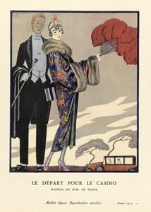 出发前往赌场、酒吧。 1923 年（模板印刷） 作者 乔治理发师