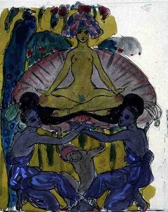 维纳斯的诞生》研究（纸本水墨画）（见 133205） 作者 乔治理发师
