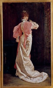 法国喜剧演员亨利特-罗辛-伯纳德（Sarah Bernhardt）（1844-1923）的侧面肖像 乔治-儒勒-维克多-克莱林（1843 - 1919）的绘画。19世纪。巴黎，法国喜剧 作者 乔治克莱林