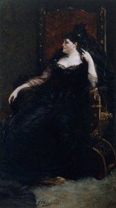歌剧歌手加布里埃尔-克劳斯1842-1906年的肖像，1883年。 作者 乔治克莱林