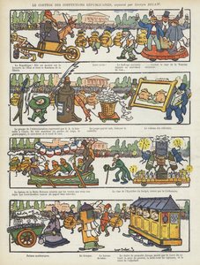共和制度的游行。 Le Rire的插图