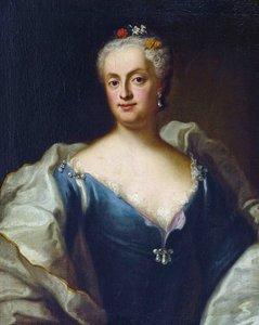 玛丽·安妮·德·萨克斯 - (Marie Anne de Saxe) - 萨克森的玛丽亚·安娜·索菲亚，巴伐利亚选帝侯 (1728-1797) - 乔治·德斯马里斯 (1697-1776)。 布面油画尺寸：80x64,5 cm 私人收藏
