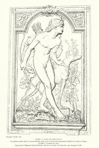 希腊神话中的英雄阿克泰恩，法国雕塑家埃米尔-索尔迪的浮雕作品 作者 乔治·欧内斯特·普利特