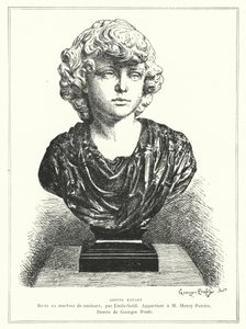 意大利建筑师和画家乔托的儿童半身像，由法国雕塑家埃米尔-索尔迪创作。 作者 乔治·欧内斯特·普利特