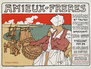 Georges Fay 为沙丁鱼和 Amieux-Frères 罐头做广告 作者 乔治·费伊
