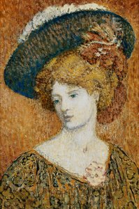 戴着帽子的女人; Femme au Chapeau-戴着帽子的女人，