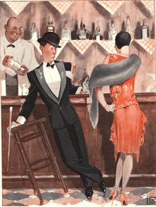 《Le Sourire》封面（彩色平版印刷） 作者 乔治·莱昂内克