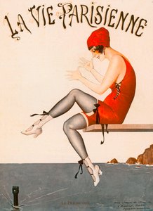 跳水运动员，插图选自 "La Vie Parisienne"