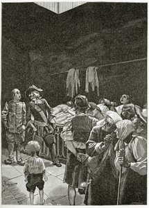 La Morgue  - 来自Han d&39;Islande，19世纪的插图（bw雕刻） 作者 乔治·玛丽·罗什格罗塞（Georges Marie Rochegrosse）