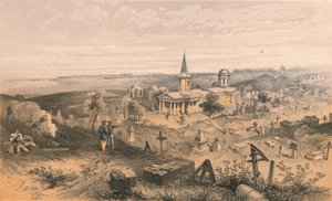 带有法国炮台的隔离公墓和教堂，1856年 作者 乔治·麦卡洛克