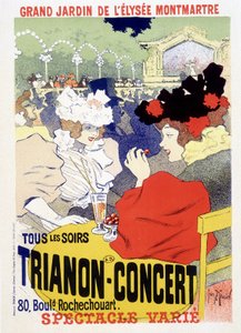 Trianon concert, daily show in the grand garden of the Elysee Montmartre (Elysee-Montmartre) in Paris. Poster by Georges Meunier 作者 乔治·穆尼耶