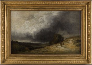 暴风雨中的牛群，1796 年至 1843 年间（油画）