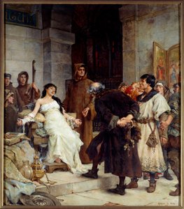 Georges Moreau de Tours (1848-1901) 1885 年绘画中世纪的耻辱。 2,6x3 米南特美术博物馆 作者 乔治·莫罗·德图尔
