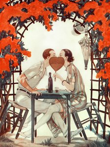 感伤的算术，来自“La Vie Parisienne”的插图，1925 年 9 月 26 日（平版印刷）
